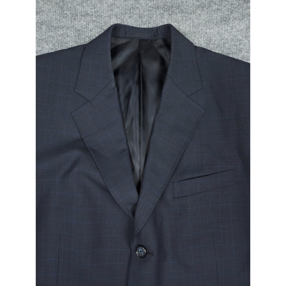 Vitale Barberis Canonico Blazer Suit Jacket Mens 42 Gray Plaid Wool Super 120's